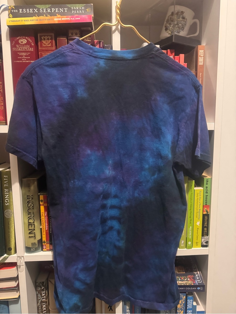 Liquid Blue Multicolor Tie-Dye Space Graphic Tee - Picture 2 of 3